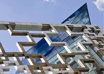 Exterior shot of the Cube in Birmingham